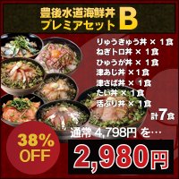 大分県産産地直送 豊後水道海鮮丼プレミアセット（B）【冷凍便】 2,980