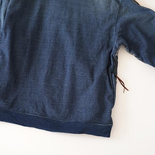 KAPITAL - IDG裏毛×BORO 2TONE BIGスウェット - BLUE NEON