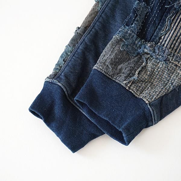 KAPITAL - IDG裏毛×BORO 2TONE BIGスウェット - BLUE NEON