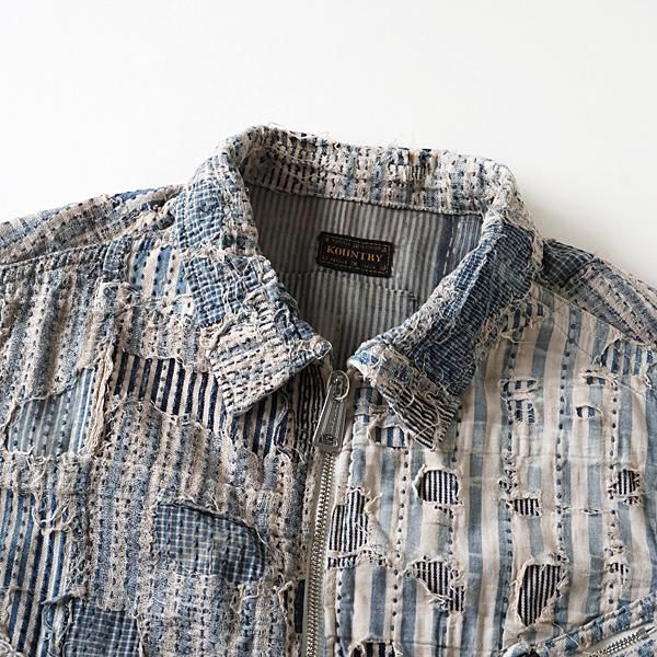 KAPITAL - LIBERTY BORO ZIP UPブルゾン - BLUE NEON