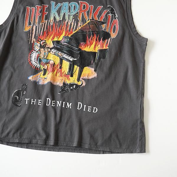 KAPITAL ノースリーブシャツ KAPITAL - 20/-天竺 ノースリーブ BIG-T(BURNING ピアノマンpt