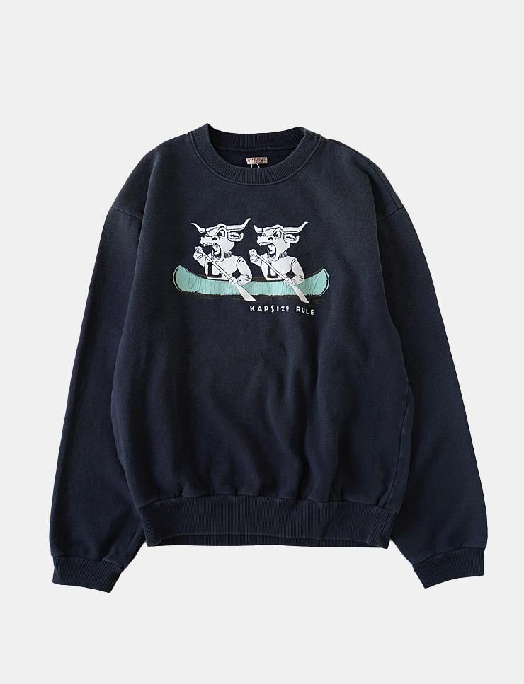 KAPITAL - 裏毛 クルースウェット（`L`LONGHORNpt） - BLUE NEON