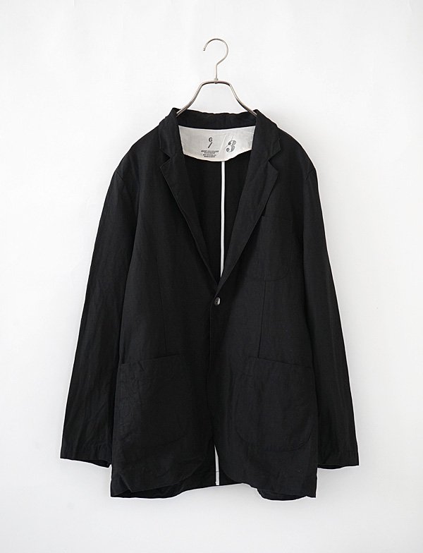 Gurank - Lapel work jacket linen - BLUE NEON