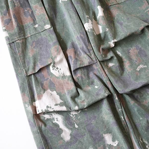 Gurank - Cargo pants camouflage - BLUE NEON