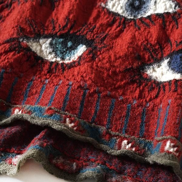 KAPITAL - 縮絨ウール SPEAKEASYマフラー - BLUE NEON