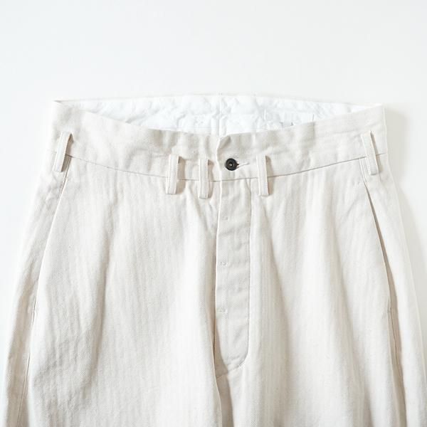 FIRMUM - 1/8コットン スタンダードへリンボン ワイドテーパード