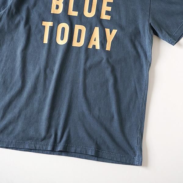 BLUE BLUE - BLUE TODAY ヴィンテージ ウォッシュ Tシャツ