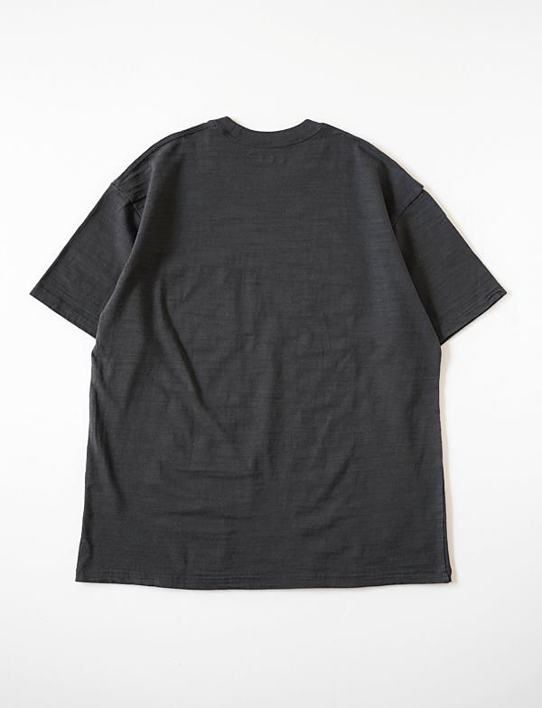 BLUE BLUE - ヘビースラブテンジク クルーネックポケットTシャツ