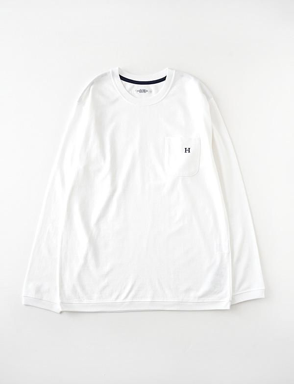 定価13,200円 Hエンブロイダリー ポケットロングスリーブTシャツ 2 HOLLYWOOD RANCH MARKET - Hエンブロイダリー ナローリブ ロング