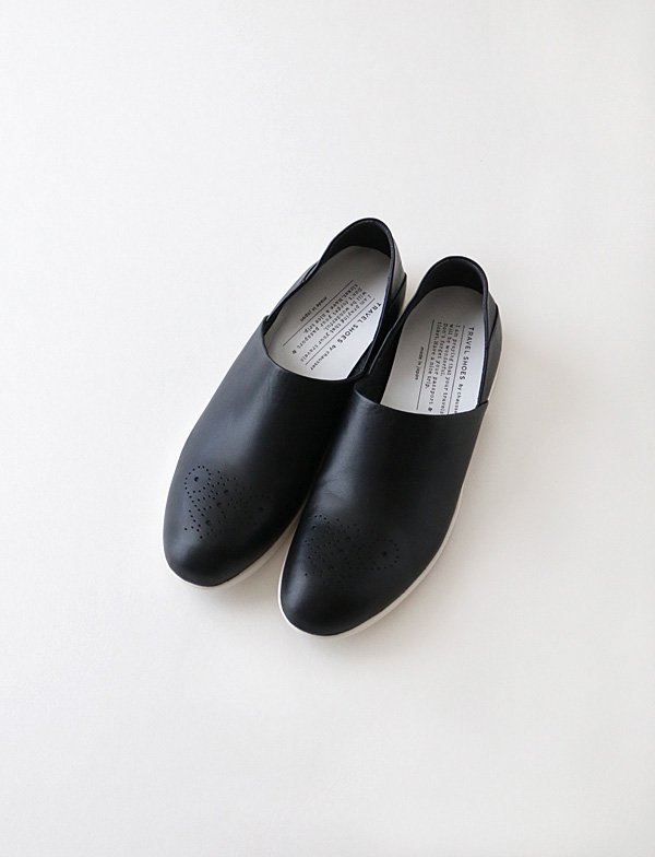 15179円 返品送料無料 ショセ トラベルシューズ スリッポン TR-010 ブラック travel shoes by chausser BLK