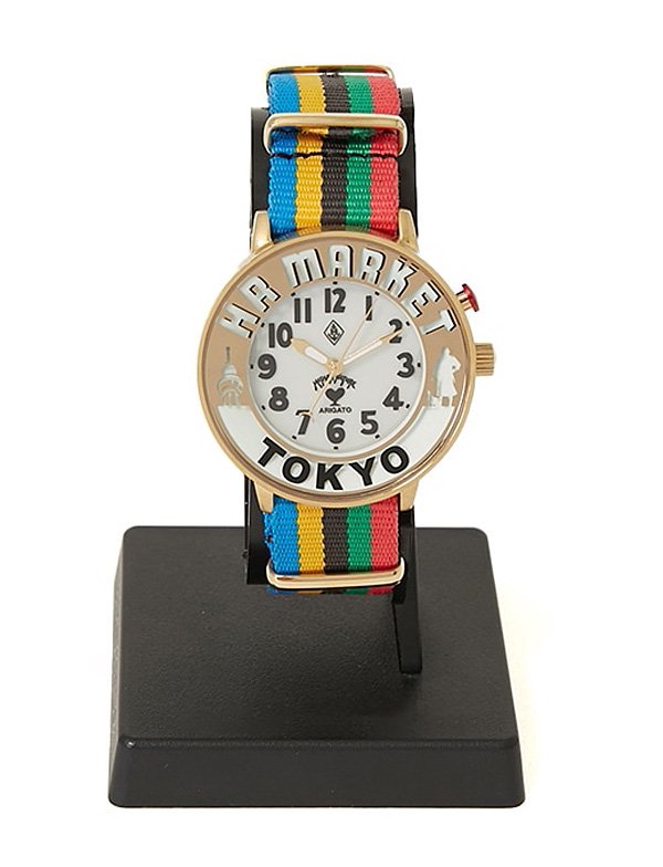 HOLLYWOOD RANCH MARKET - HRM NEON WATCH 10 TOKYO GOLD - BLUE NEON