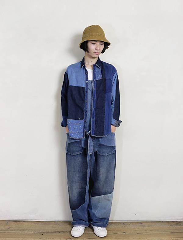 KAPITAL 綿×リネンIDGパッチカトマンズシャツ | brandfire.ba