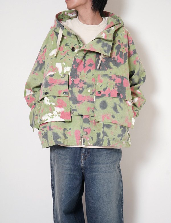 Gurank - Mountain parka camouflage - BLUE NEON