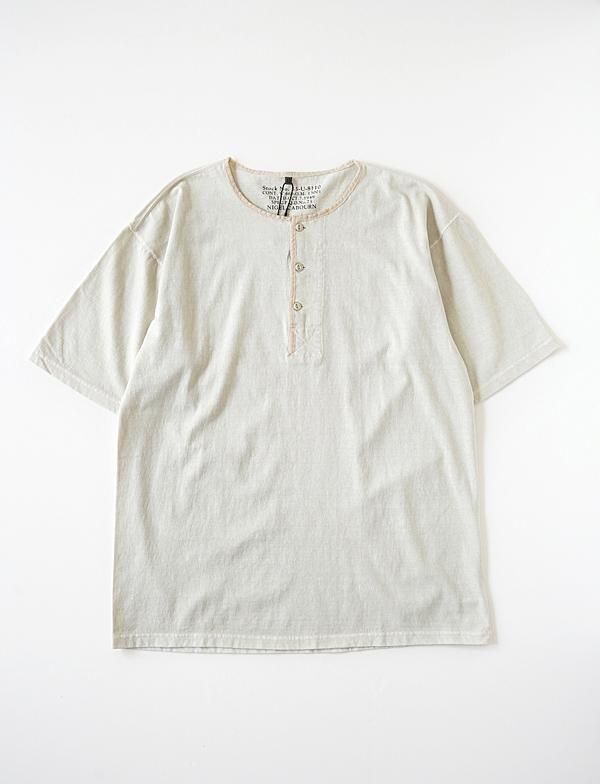 Nigel Cabourn - 50s HENLEY NECK SHIRT - PIGMENT - BLUE NEON