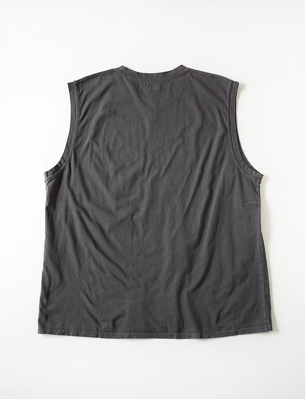 キャピタル ダークブルーノースリーブベスト KAPITAL - 20/-天竺 ノースリーブ BIG-T(BURNING ピアノマンpt