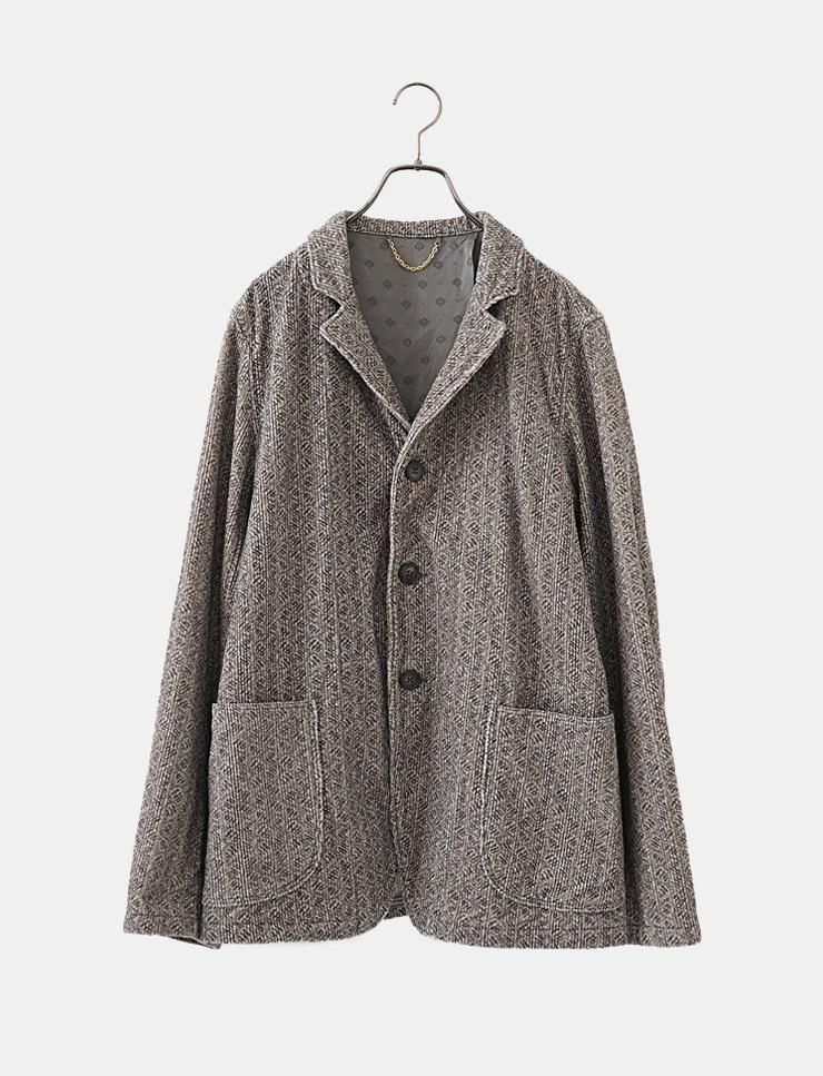 KAPITAL - 8Wコーデュロイ DAWSON-STRIPE柄 ホスピタルJKT - BLUE NEON