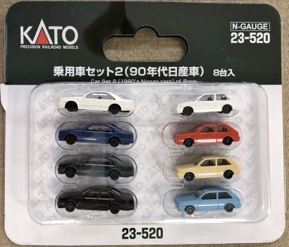 【新品】　KATO 23-520　乗用車セット２（９０年代日産車）　８台入　 - tail-factory