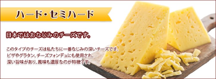 ハードタイプのチーズ