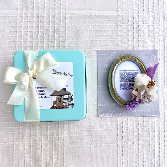 Mother's Day プチ･フール･セック[ハリネズミ] & フォトフレームセット＊Petits fours secs pour maman＊
