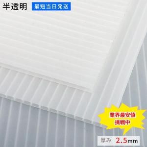 プラダン 2.5mm厚 半透明 ナチュラル 900×1800mm 20枚 プラベニヤ ダンプラ® 養生 梱包用