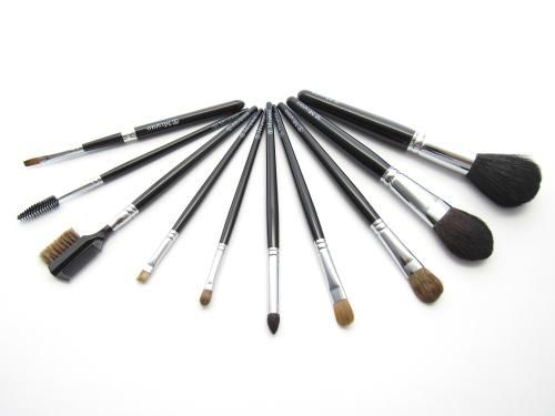 MB101シリーズ メイクブラシ10点セット＆携帯用ポーチ[ロング軸