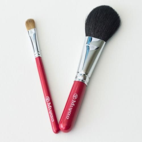 熊野筆メイクブラシ2点セット（チーク、アイシャドー） BR-1-1- 熊野筆