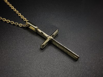 silly essence/narrow cross pendant/brass/m     