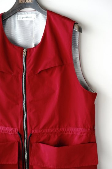 prasthana(19SS)/プラスターナ/adaptation vest red - IDIOME | ONLINE SHOP  熊本のセレクトショップ