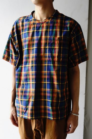 WhiteMountaineering(19SS)/ホワイトマウンテニアリング/MADRAS CHECK PULLOVER HALF SLEEVES  SHIRT - IDIOME | ONLINE SHOP 熊本のセレクトショップ