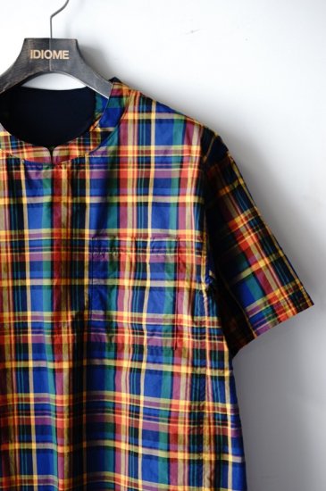 WhiteMountaineering(19SS)/ホワイトマウンテニアリング/MADRAS CHECK PULLOVER HALF SLEEVES  SHIRT - IDIOME | ONLINE SHOP 熊本のセレクトショップ