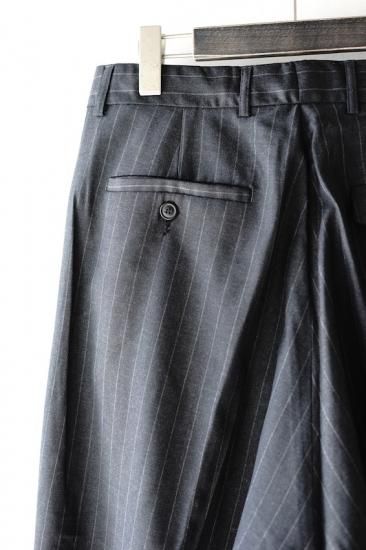 lownn(20SS)/ローン/long wide pants d.grey-st - IDIOME lownn(20SS)/ローン/long wide pants d.grey-st - IDIOME