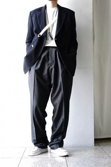 lownn(20SS)/ローン/long wide pants d.grey-st - IDIOME | ONLINE SHOP 熊本のセレクトショップ