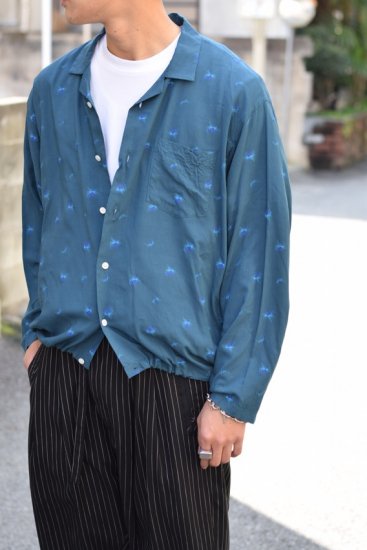 WELLDER(20SS)/ウェルダー/Drawstring Shirt green - IDIOME | ONLINE SHOP  熊本のセレクトショップ