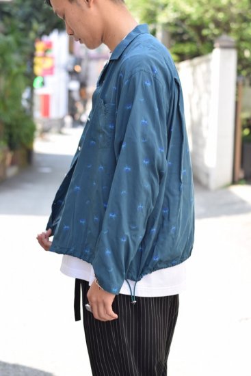 WELLDER(20SS)/ウェルダー/Drawstring Shirt green - IDIOME | ONLINE SHOP  熊本のセレクトショップ