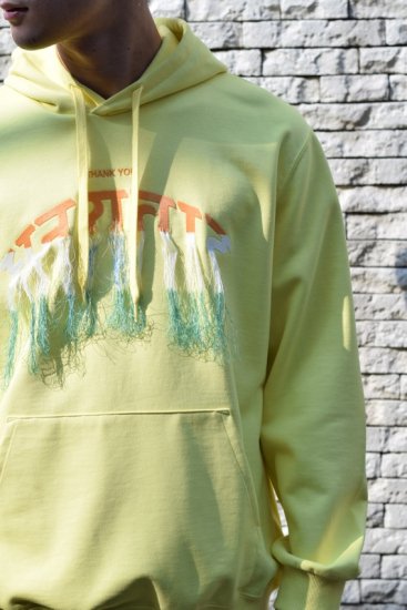 doublet/ダブレット/THANK YOU FRINGE EMBROIDERY HOODIE yellow - IDIOME | ONLINE  SHOP 熊本のセレクトショップ