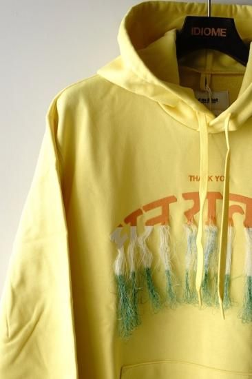 doublet(20AW)/ダブレット/THANK YOU FRINGE EMBROIDERY HOODIE yellow - IDIOME |  ONLINE SHOP 熊本のセレクトショップ