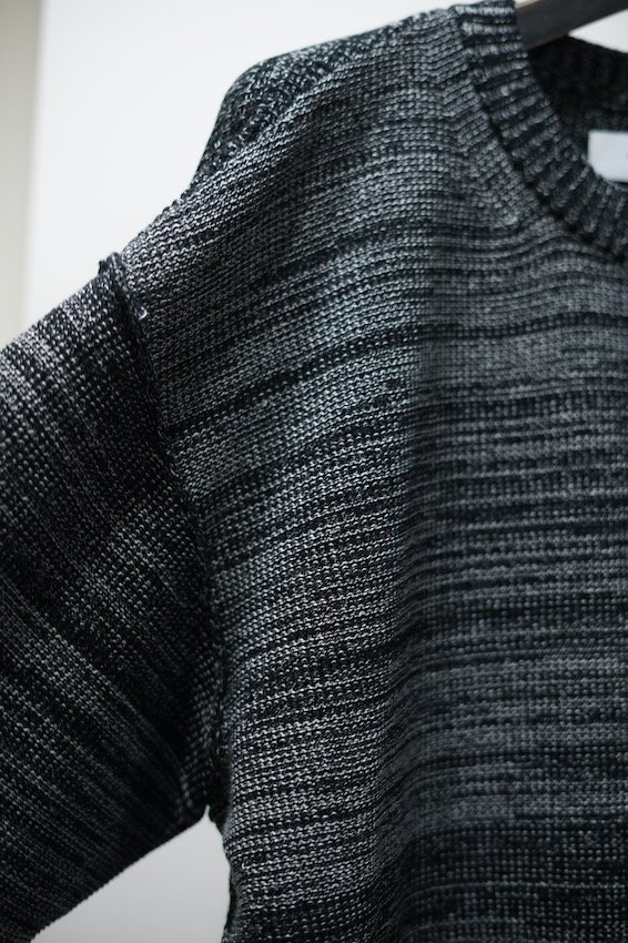Giza Cotton Crewneck Knit bk - IDIOME | ONLINE SHOP 熊本のセレクト