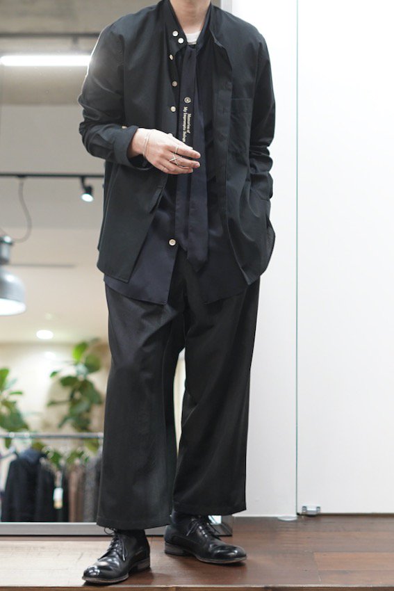 Kasuri Dyeing Tapered Trousers bk - IDIOME | ONLINE SHOP 熊本のセレクトショップ