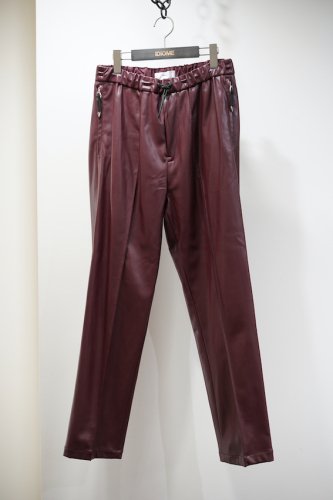 Fake leather pants d.red