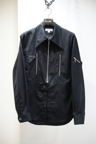 ZIP-UP BIG COLLAR SHIRT<img class='new_mark_img2' src='https://img.shop-pro.jp/img/new/icons14.gif' style='border:none;display:inline;margin:0px;padding:0px;width:auto;' />