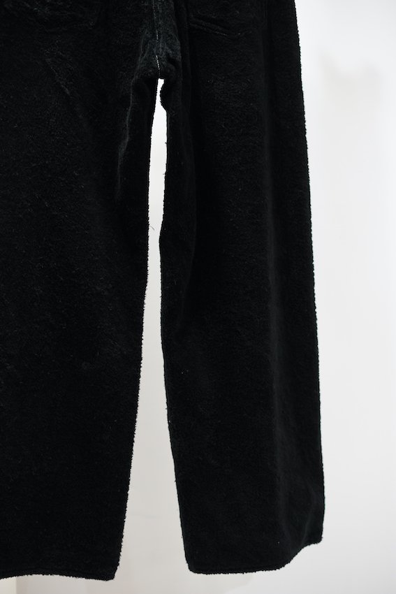 FUZZY LOW-RISE BUGGY PANTS bk - IDIOME | ONLINE SHOP 熊本のセレクトショップ