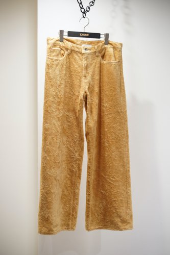 FUZZY LOW-RISE BUGGY PANTS beige