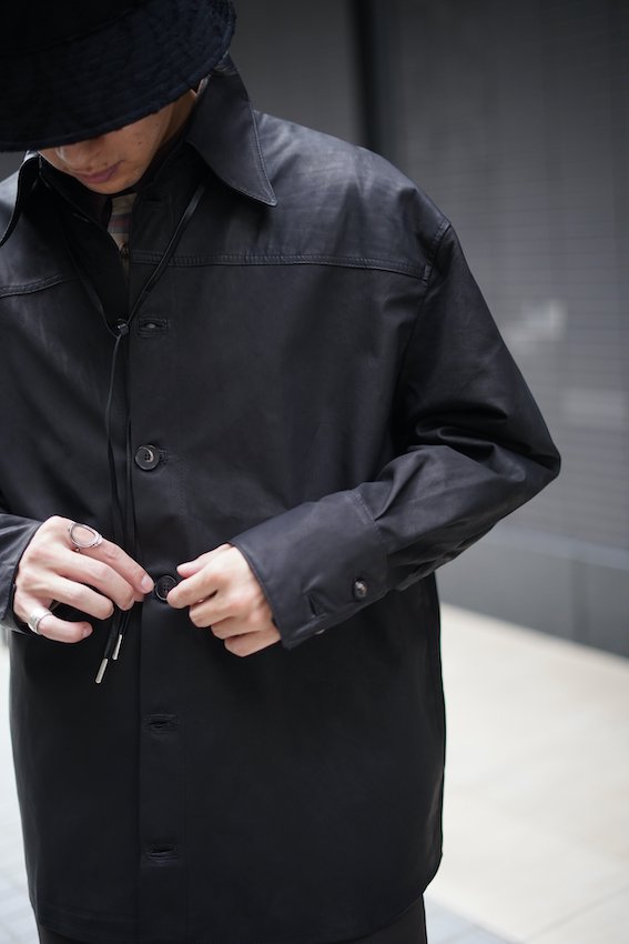 LEATHER OVERSIZED SHIRTS - IDIOME | ONLINE SHOP 熊本のセレクトショップ