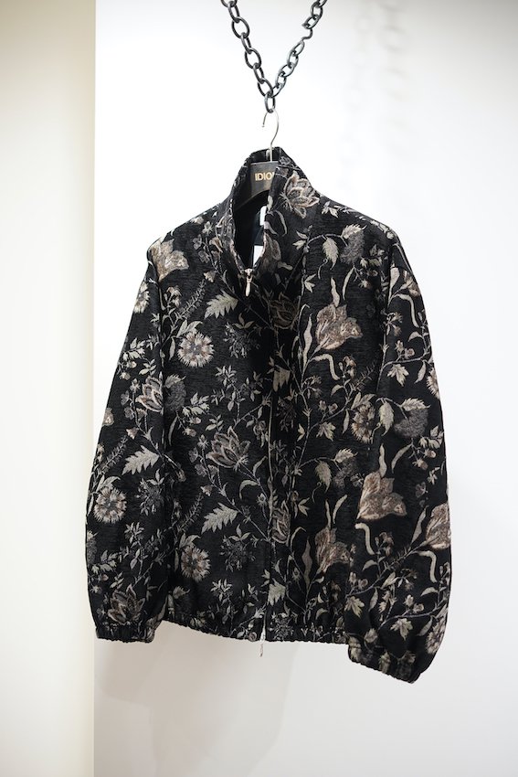 Track jacket-velvet flower jacquard - IDIOME | ONLINE SHOP 熊本の