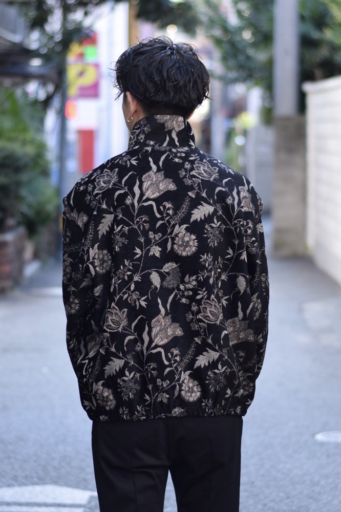 Track jacket-velvet flower jacquard - IDIOME | ONLINE SHOP 熊本の