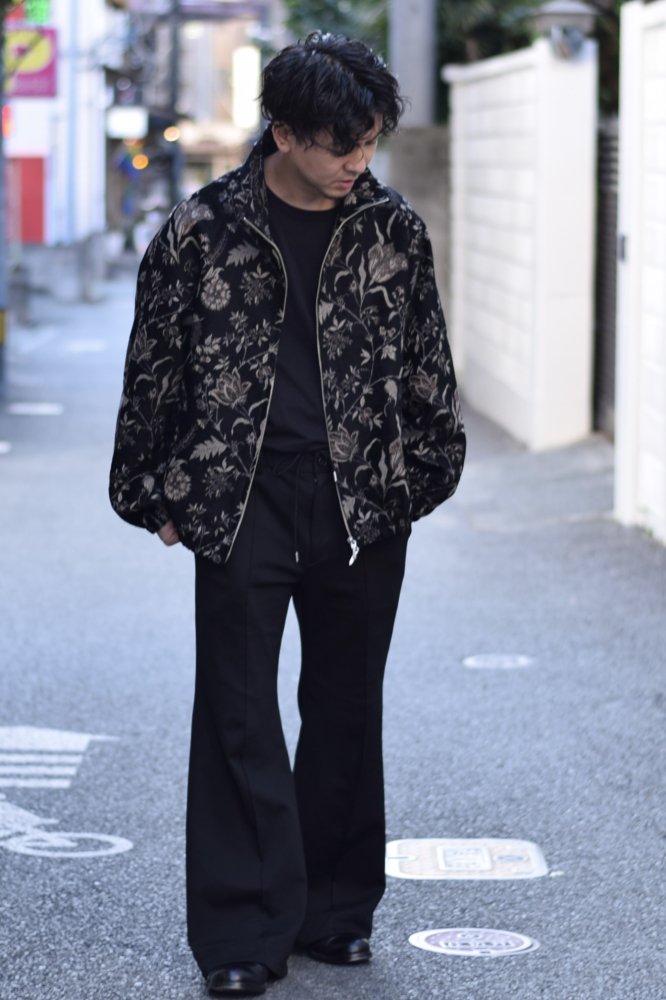 Track jacket-velvet flower jacquard - IDIOME | ONLINE SHOP 熊本の