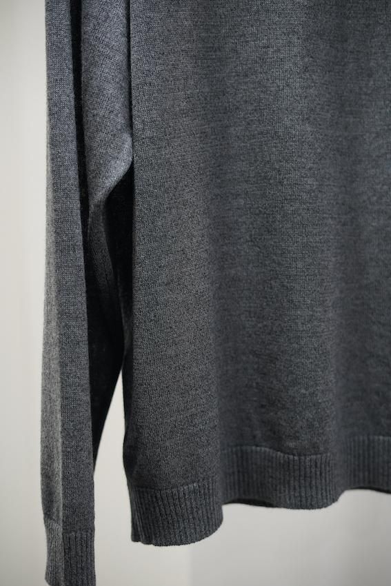 WOOL WASHI POLO SWEATER gray - IDIOME | ONLINE SHOP 熊本の WOOL WASHI POLO SWEATER gray - IDIOME | ONLINE SHOP 熊本の