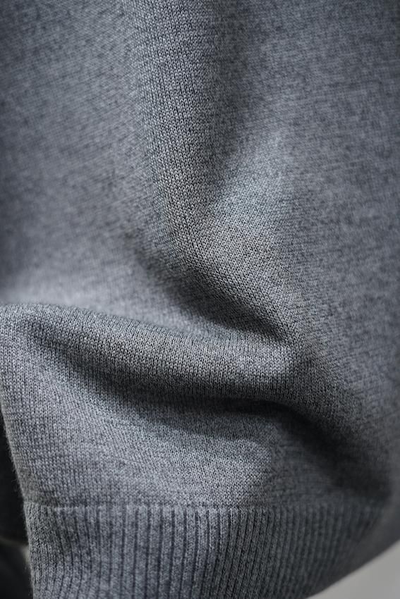 WOOL WASHI POLO SWEATER gray - IDIOME | ONLINE SHOP 熊本の WOOL WASHI POLO SWEATER gray - IDIOME | ONLINE SHOP 熊本の
