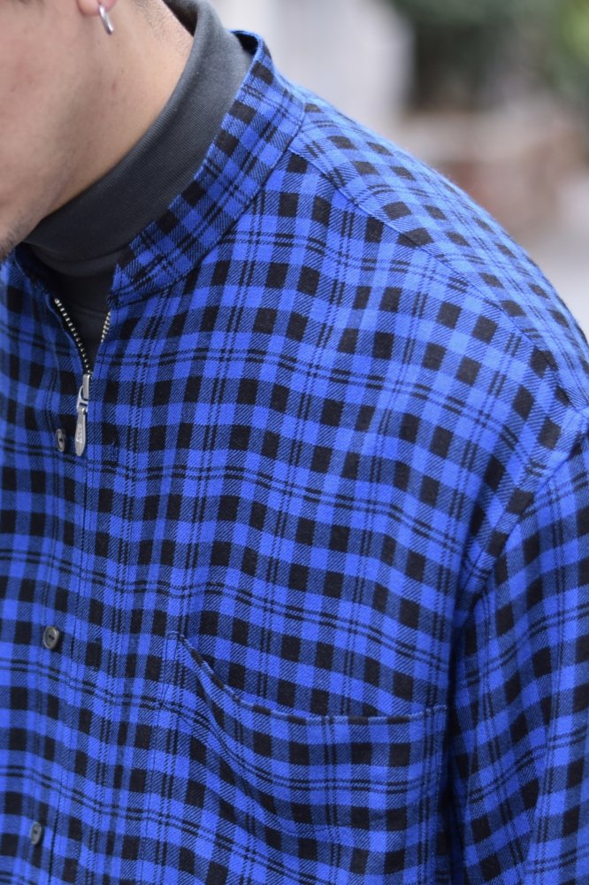 MASU エムエーエスユー ZIP-UP PLAID SHIRT チャックシャツ 23SS MMSS ...