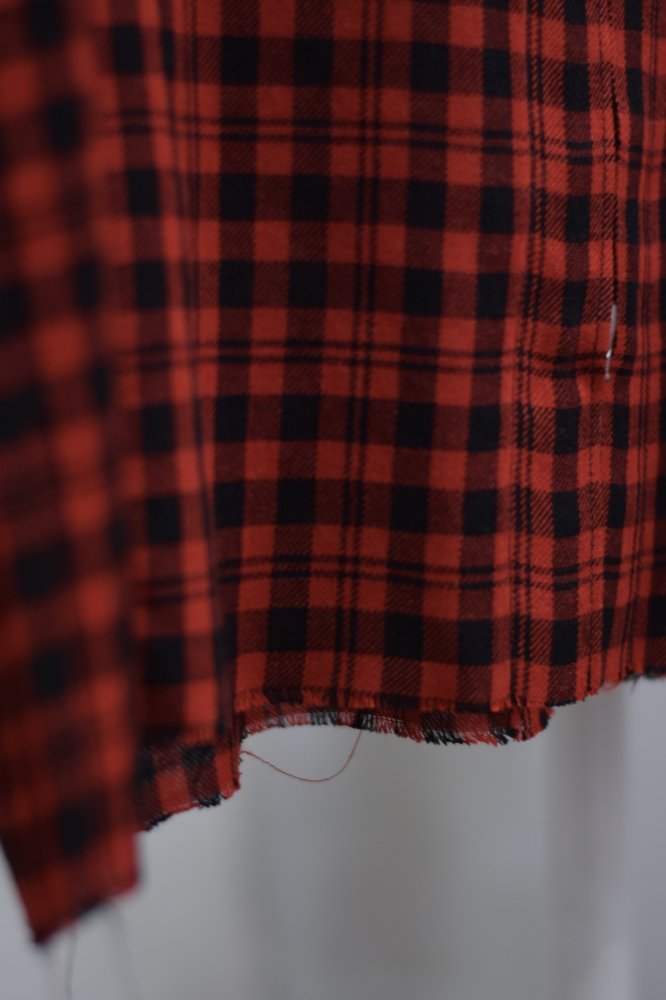 ZIP-UP PLAID SHIRT red - IDIOME | ONLINE SHOP 熊本のセレクトショップ